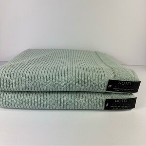 Hotel Balfour Bath Towels Set of 2 Sage Green Soft 100% Turkish Cotton NEW